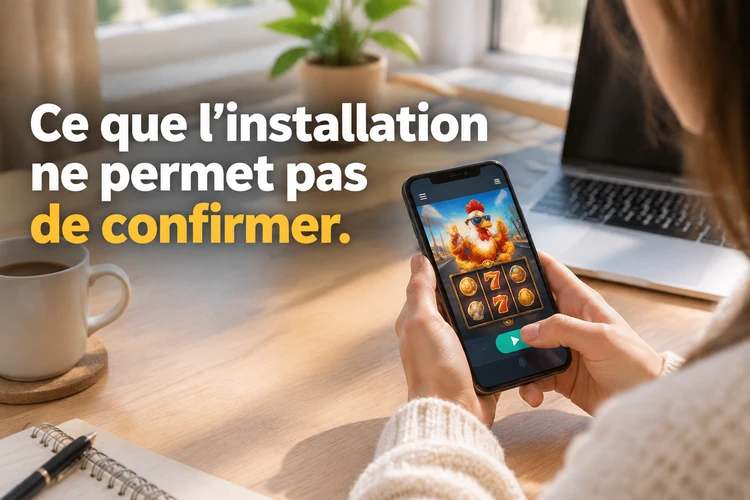 Ce que l’installation ne permet pas de confirmer